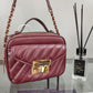 Michael Kors Rose Small Top Handle Crossbody Quilted Merlot