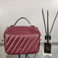 Michael Kors Rose Small Top Handle Crossbody Quilted Merlot