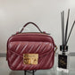 Michael Kors Rose Small Top Handle Crossbody Quilted Merlot