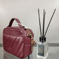 Michael Kors Rose Small Top Handle Crossbody Quilted Merlot