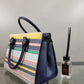 Kate Spade Cameron Boardwalk Stripe Multi-Color Medium Satchel Crossbody Bag