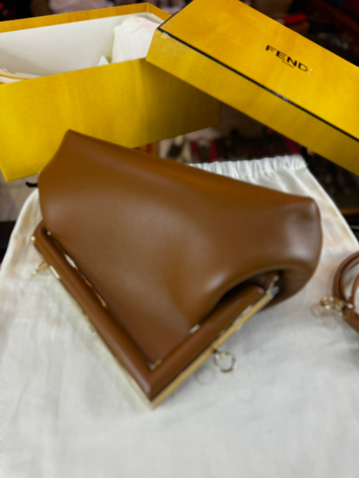 Fendi First Small Gold Bag