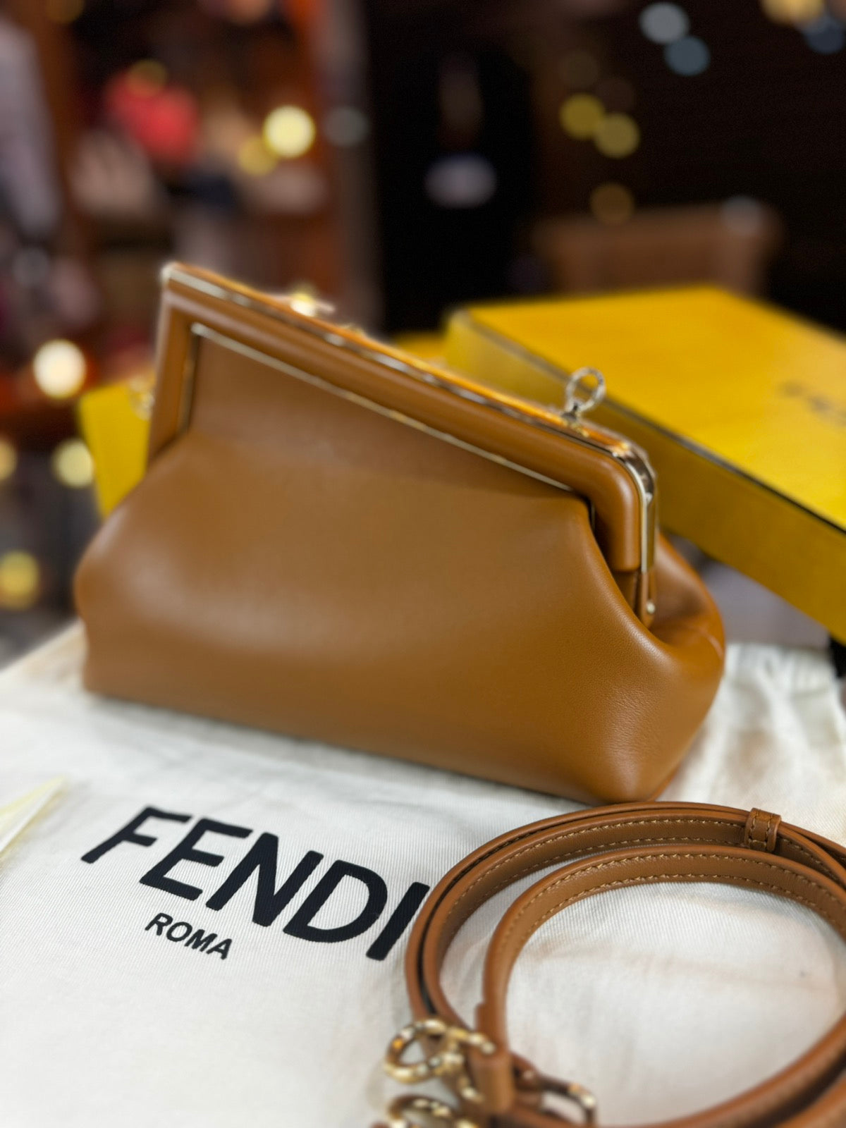 Fendi First Small Gold Bag