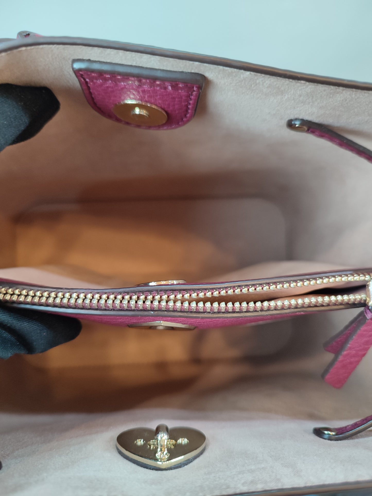 Kate Spade Burgundy Bucket Bag