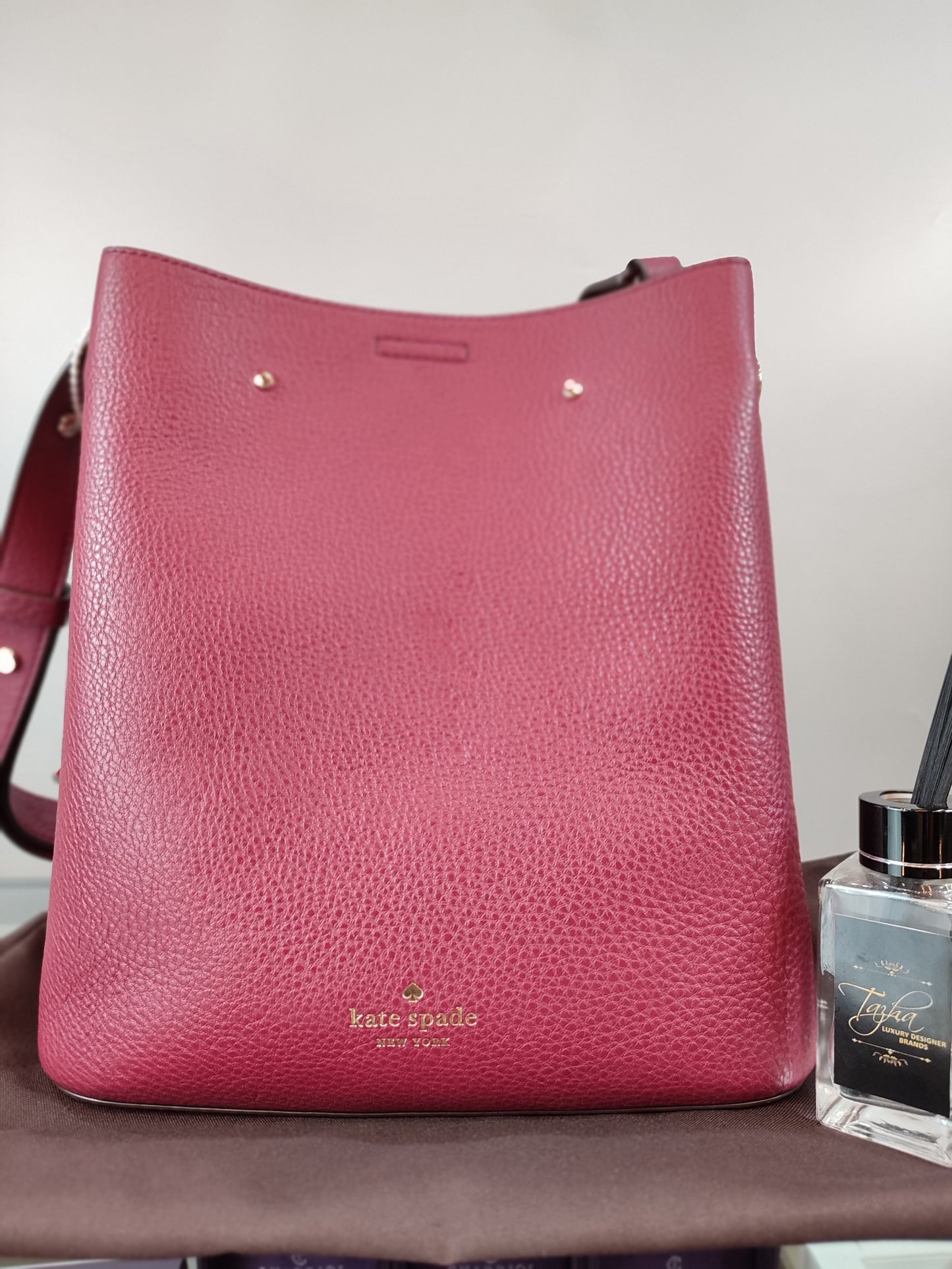 Kate Spade Burgundy Bucket Bag