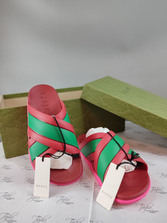 Gucci Web Stripe Slides