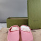 Gucci GG Rose Rubber Flat Slides