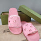 Gucci GG Rose Rubber Flat Slides