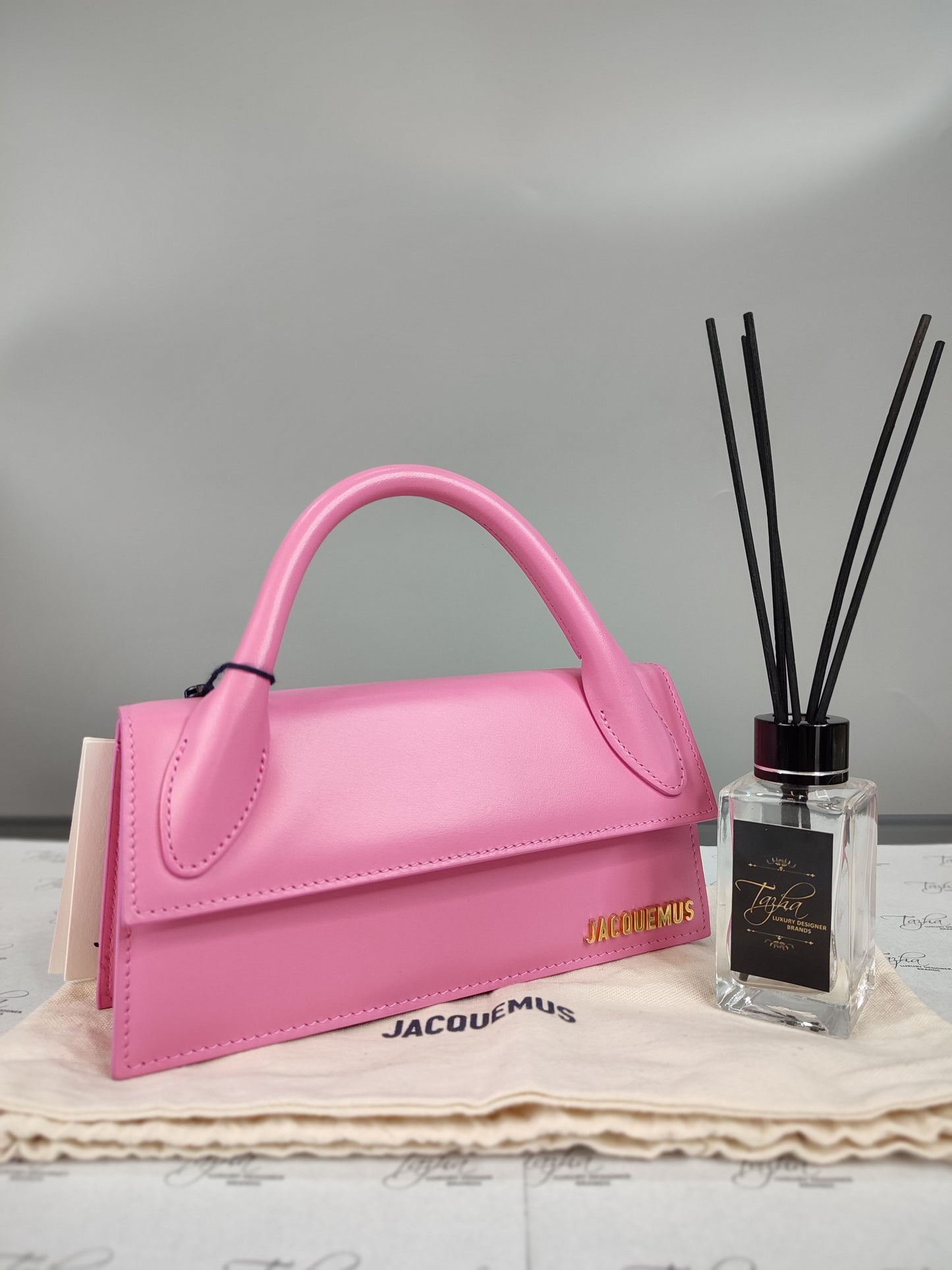 Jacquemus Le Chiquito Long Leather Bag in Pink