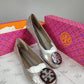 Tory Burch Reva Snake Skin Reptile Leather Ballet Flats