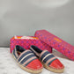 Tory Burch Stripe Cap Toe Leather Espadrilles