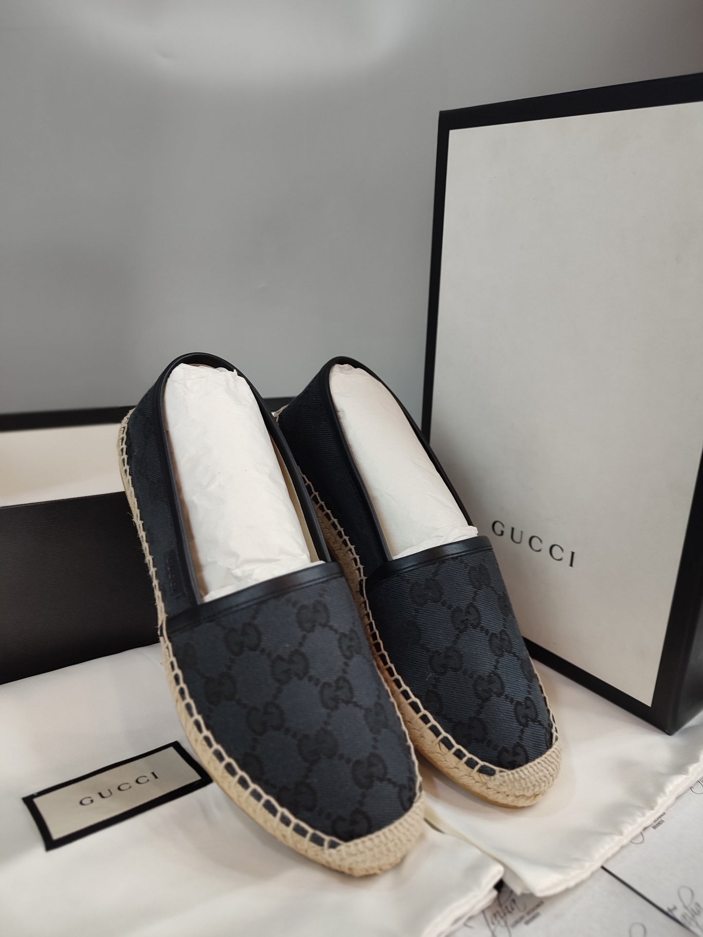 Gucci Monogram Canvas Espadrilles Shoes