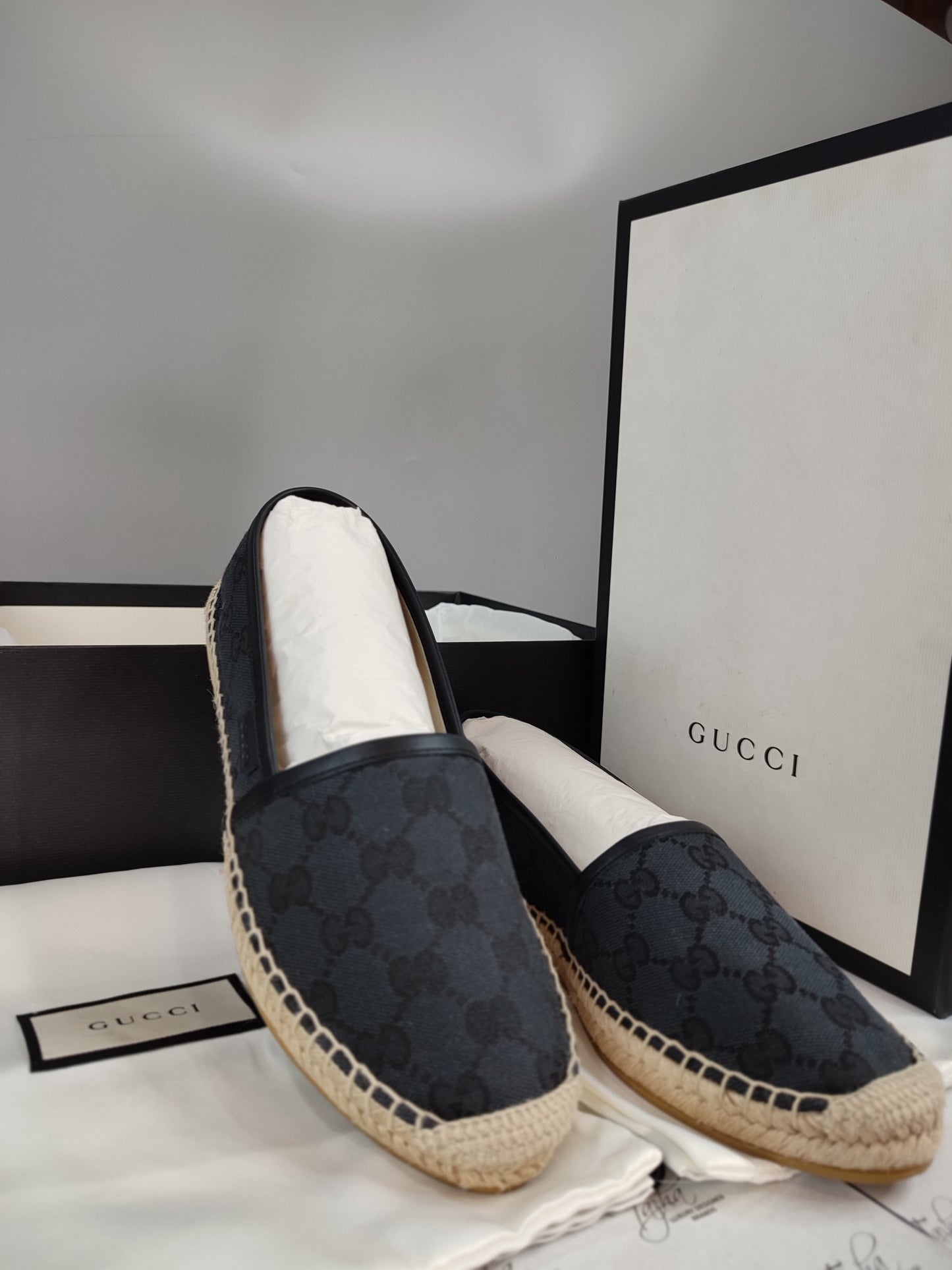 Gucci Monogram Canvas Espadrilles Shoes