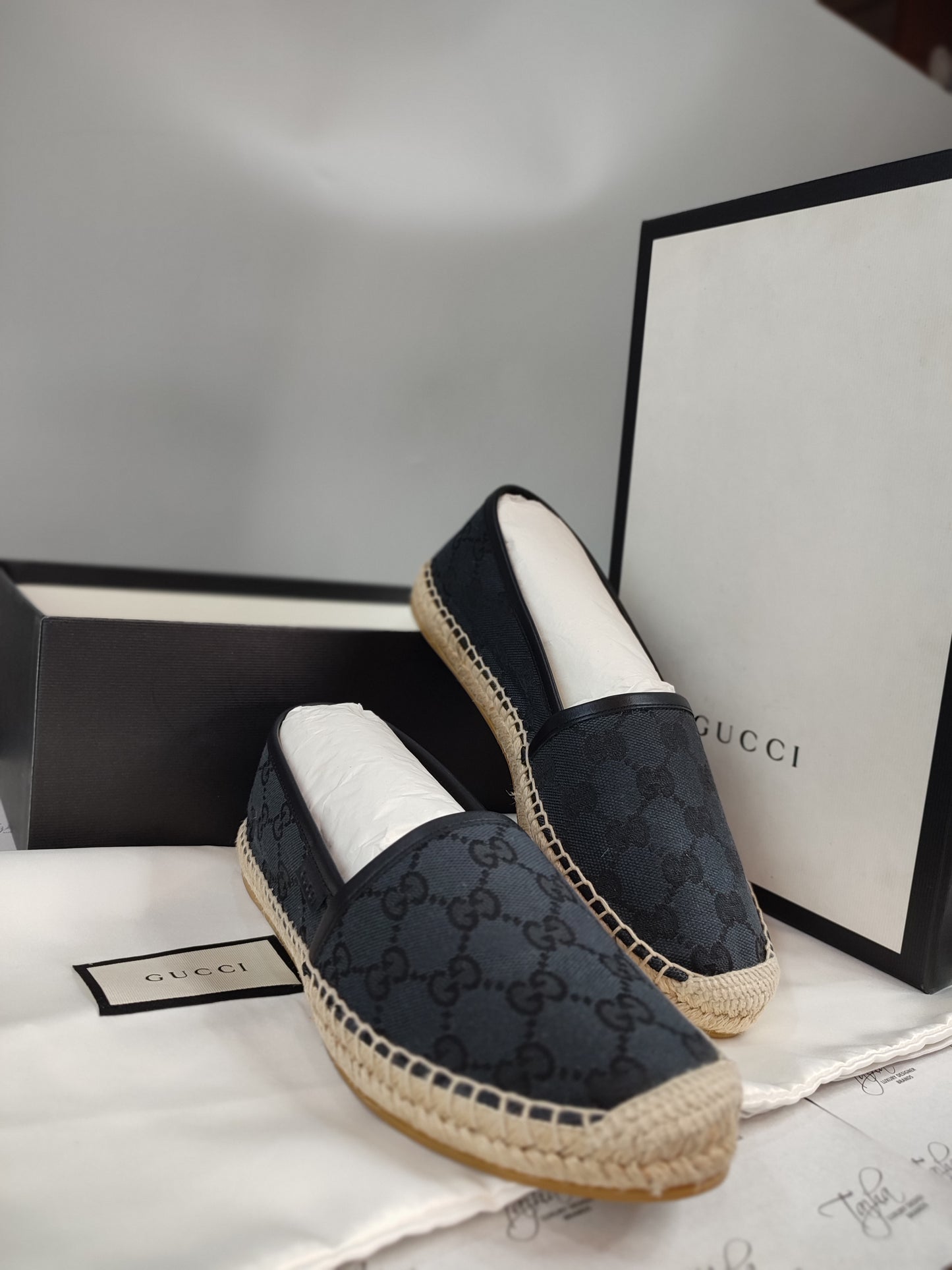 Gucci Monogram Canvas Espadrilles Shoes