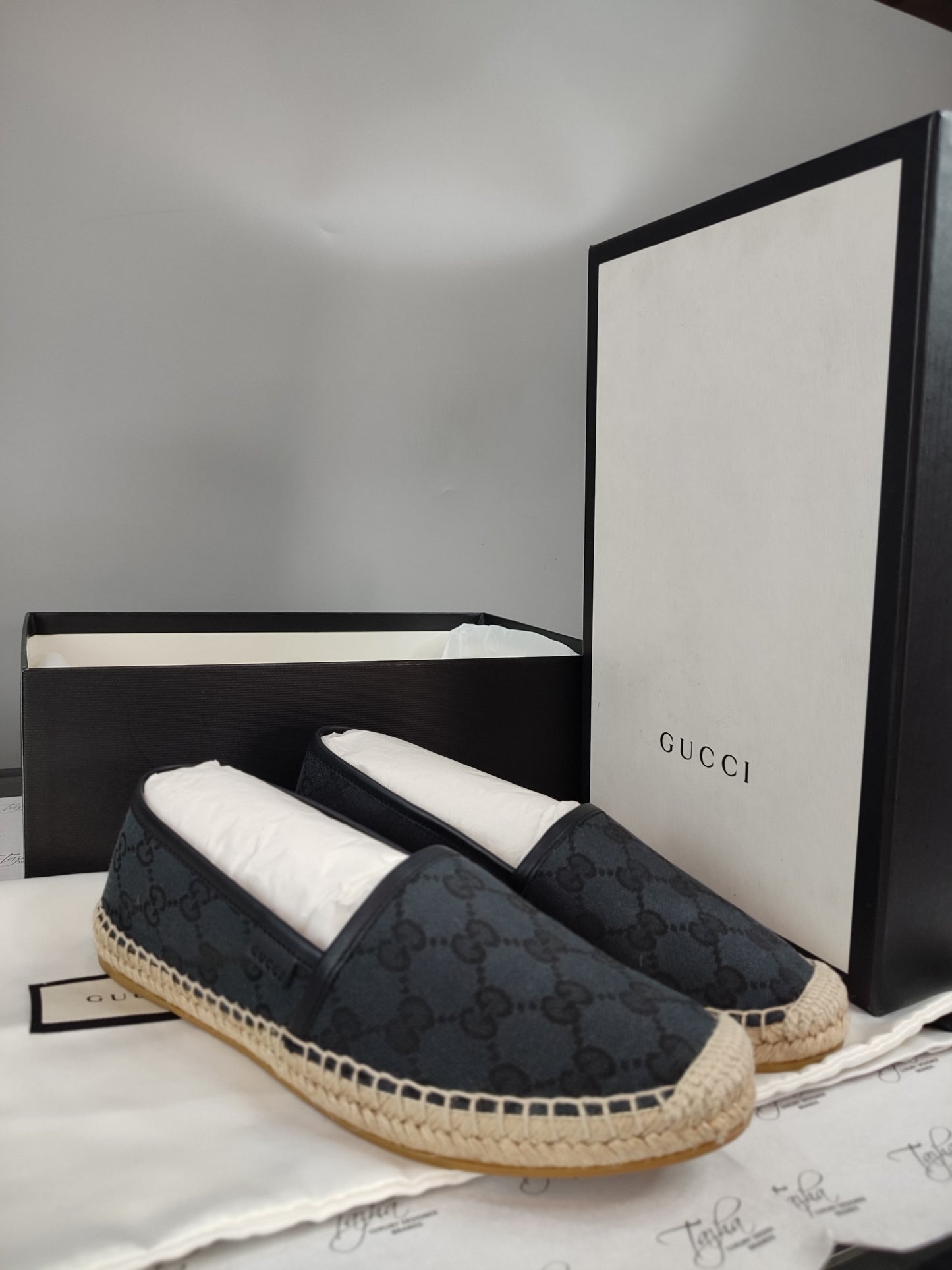 Gucci Monogram Canvas Espadrilles Shoes