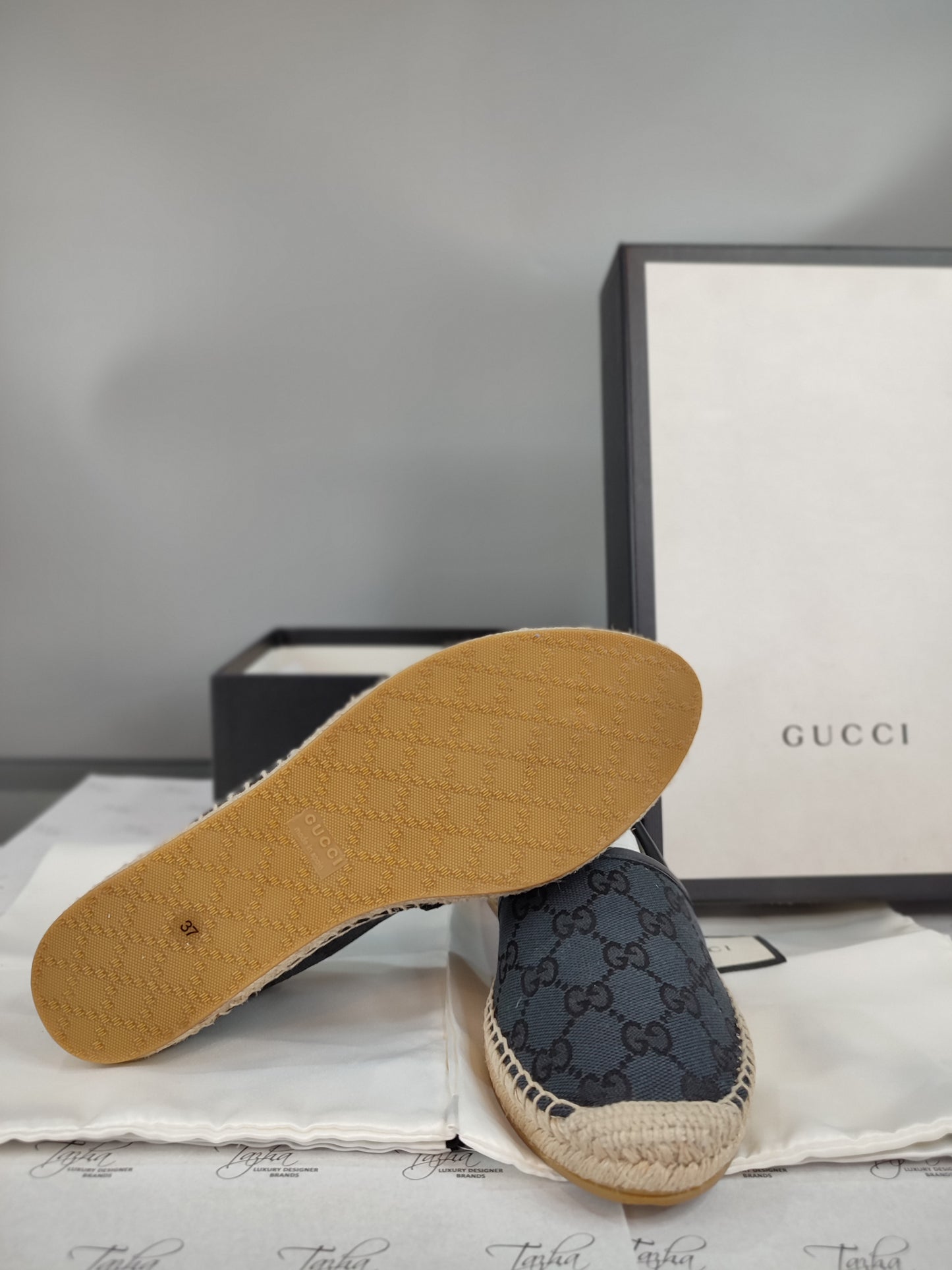 Gucci Monogram Canvas Espadrilles Shoes