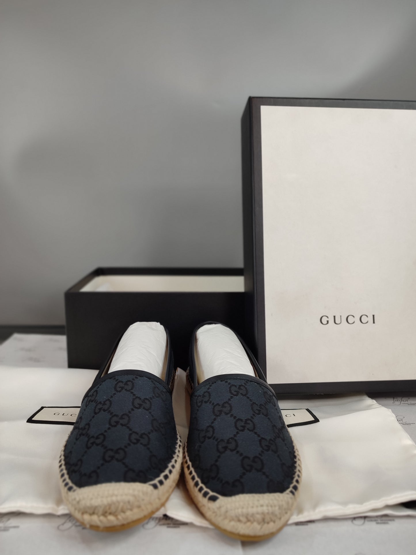 Gucci Monogram Canvas Espadrilles Shoes