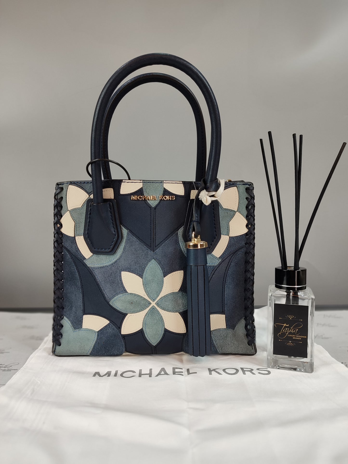 Michael Kors Mercer Medium Bag Blue Floral