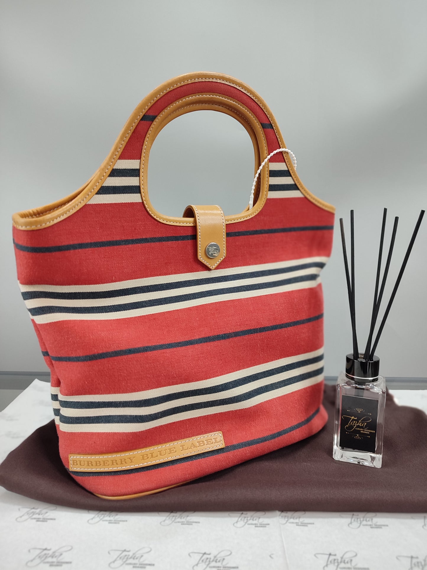 Burberry Red Canvas Handbag