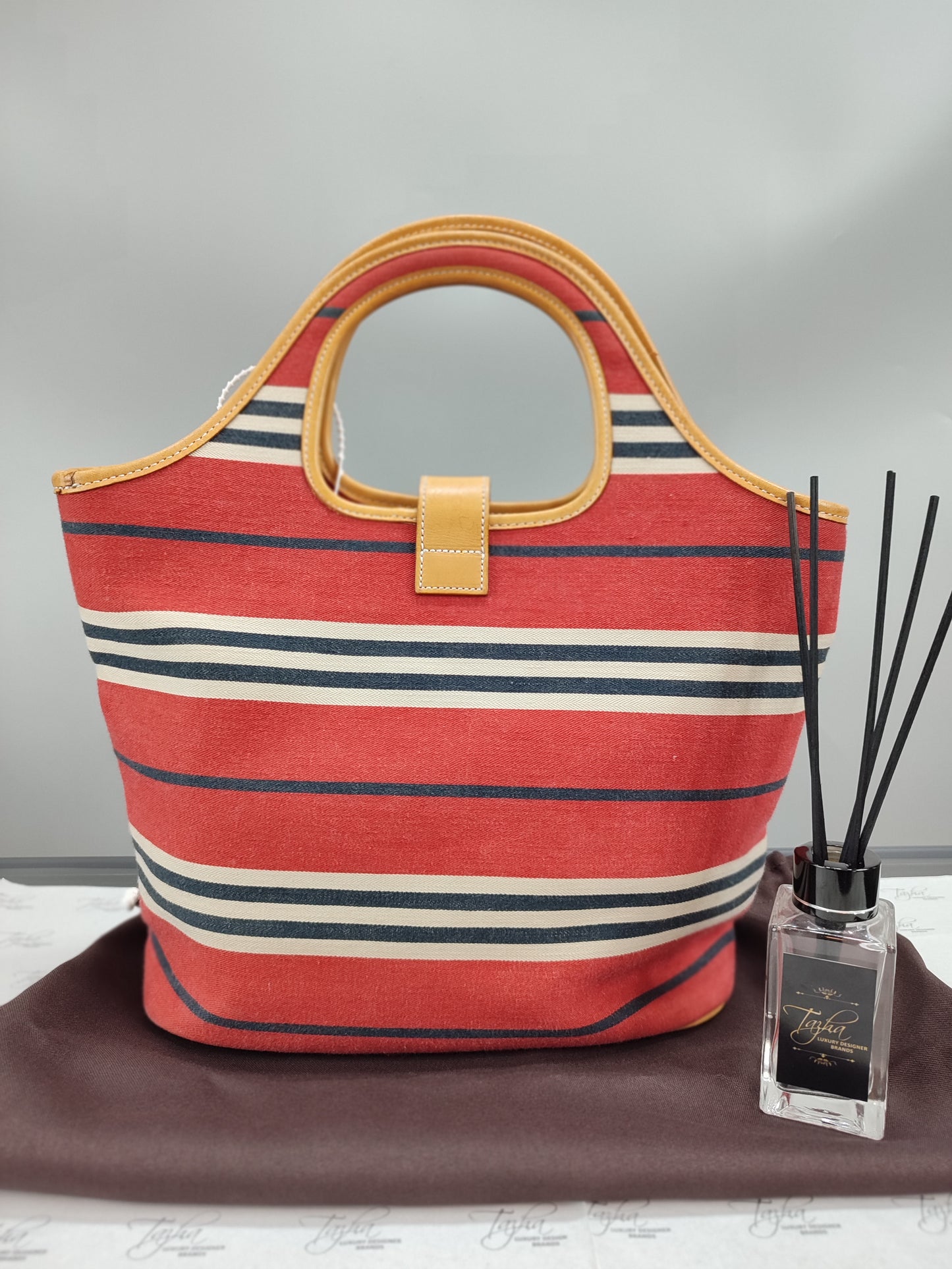 Burberry Red Canvas Handbag