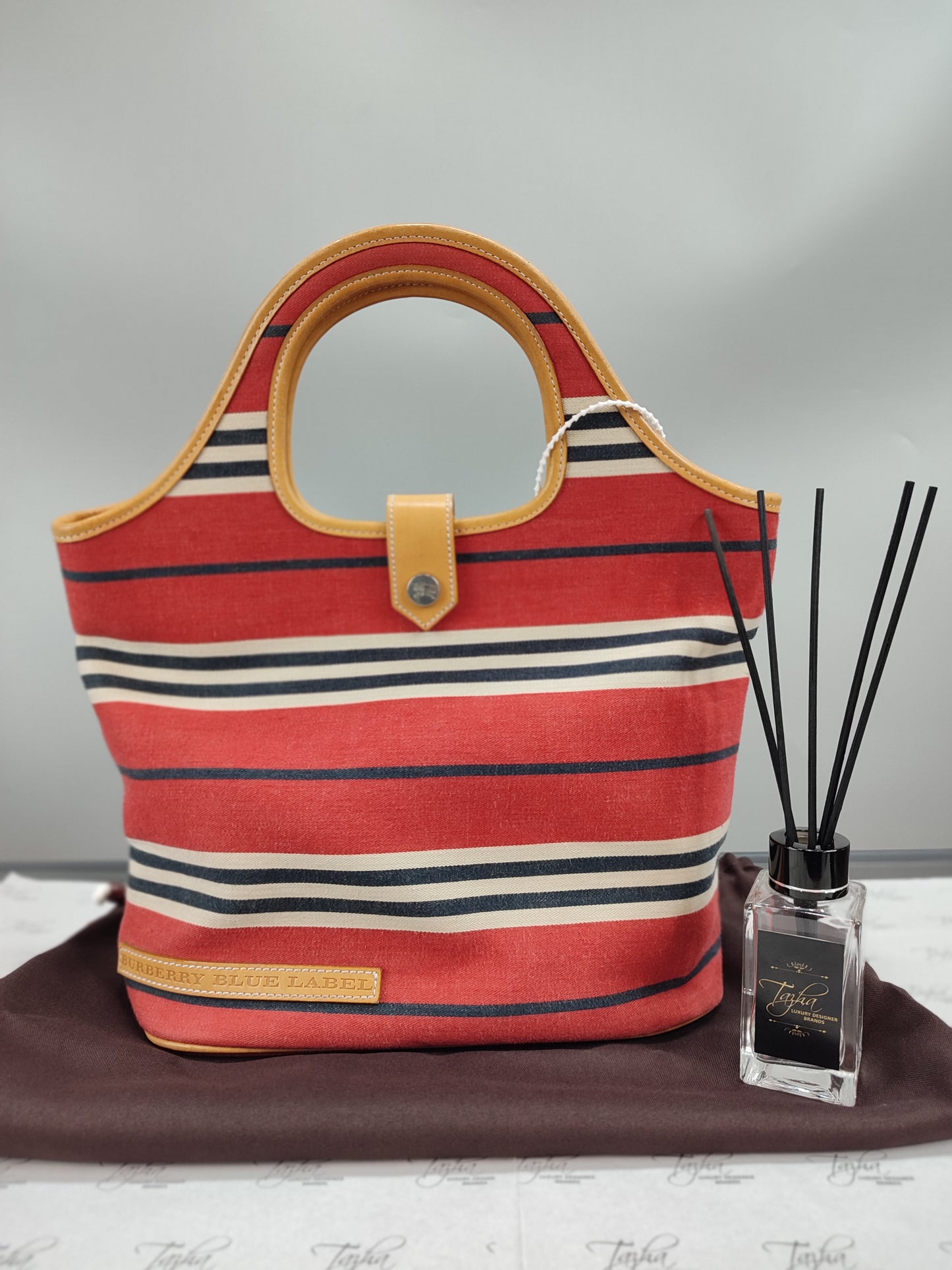 Burberry Red Canvas Handbag