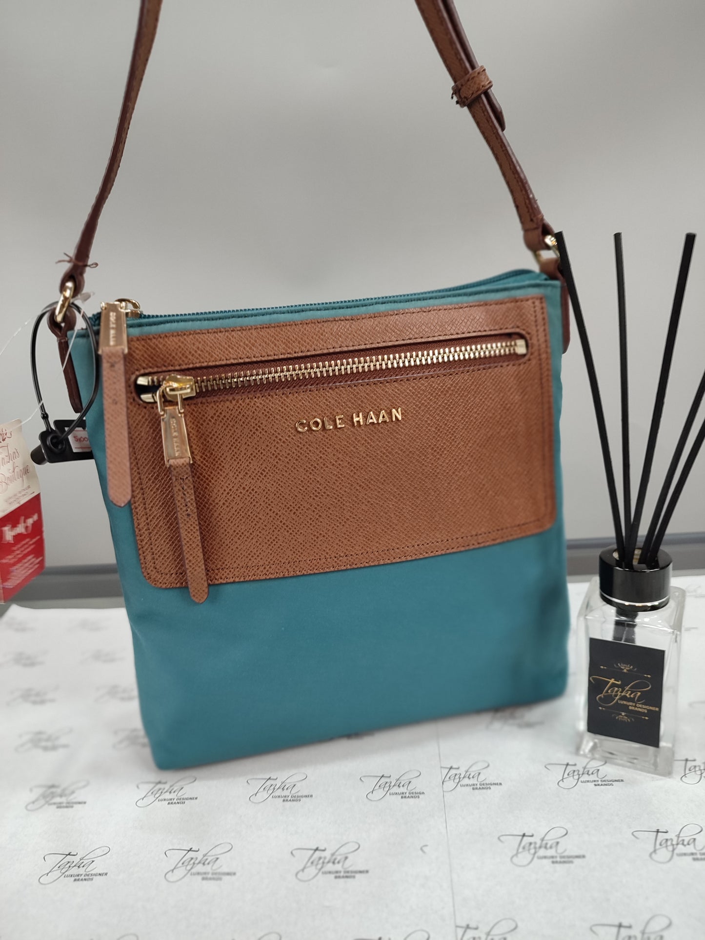 Cole Haan Acadia Blue Crossbody Bag