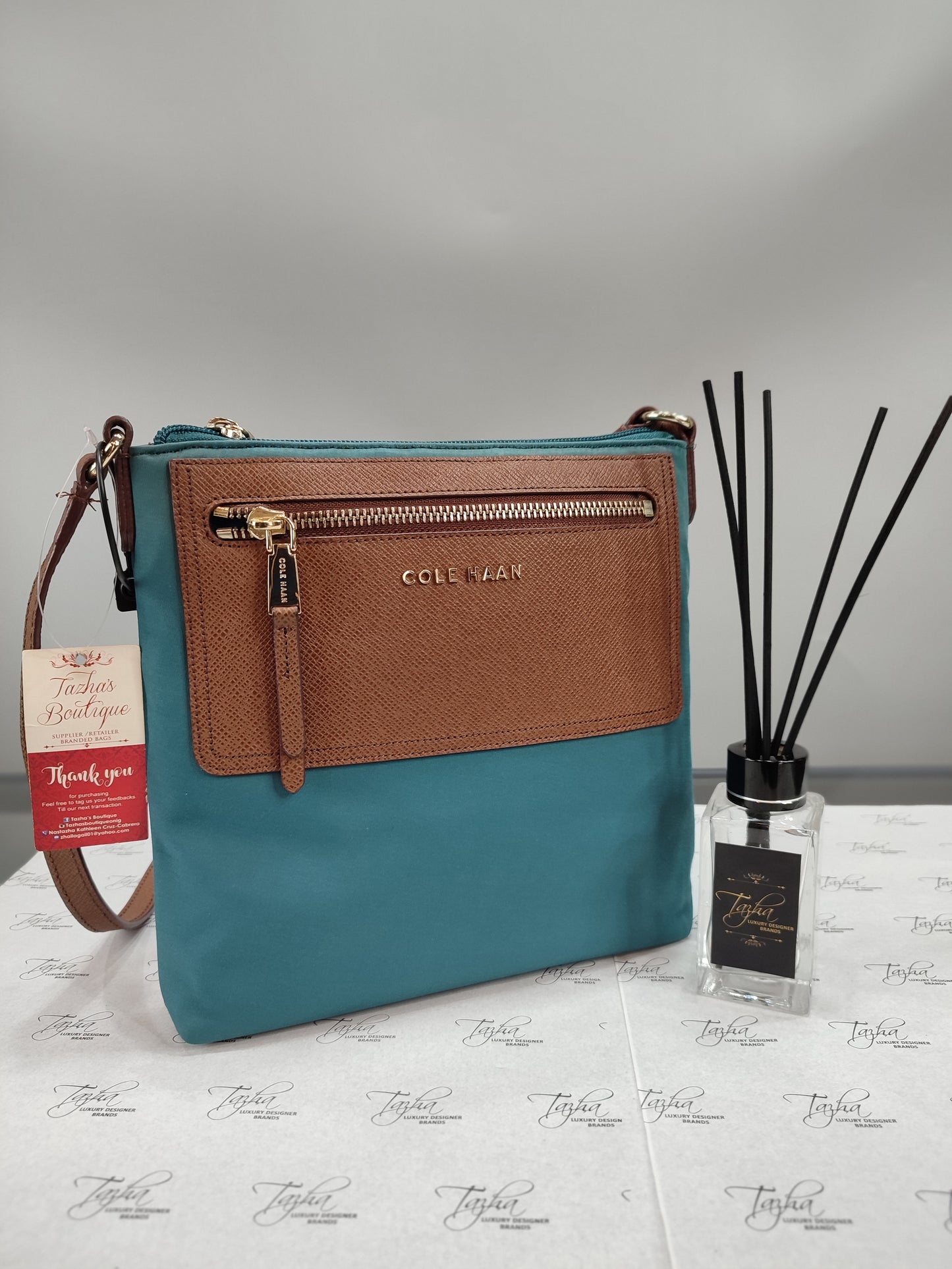 Cole Haan Acadia Blue Crossbody Bag