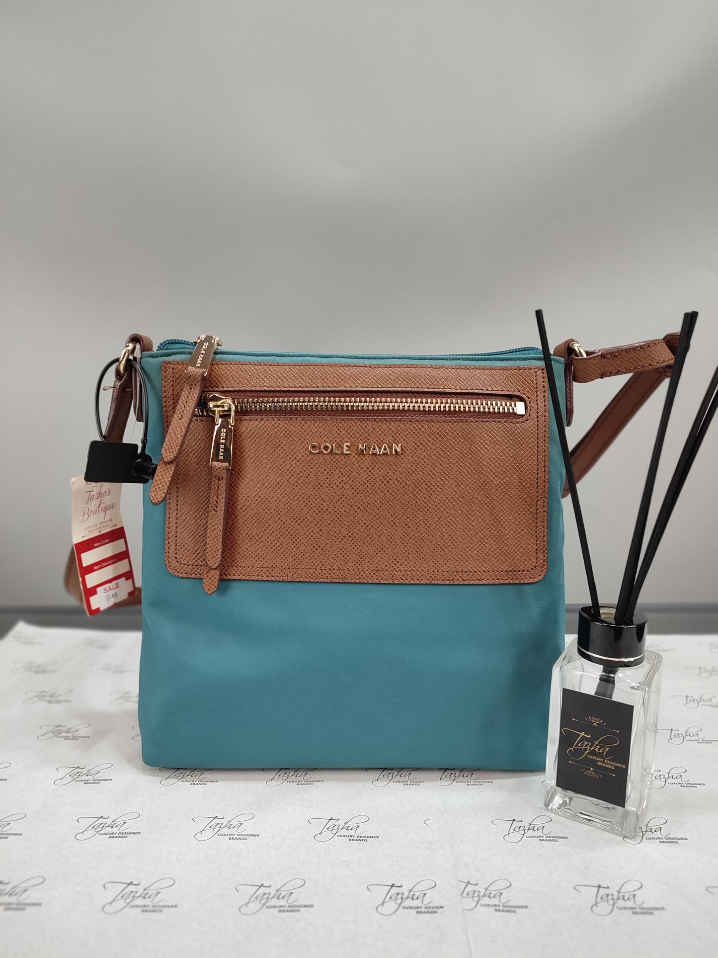 Cole Haan Acadia Blue Crossbody Bag