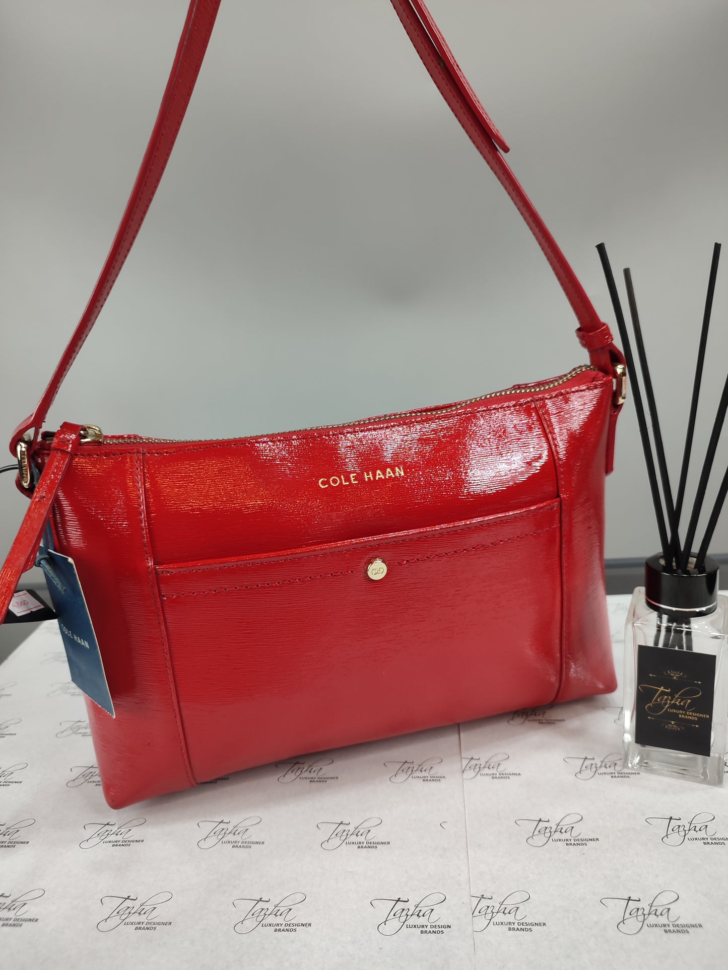 Cole Haan Red Leather Crossbody Bag