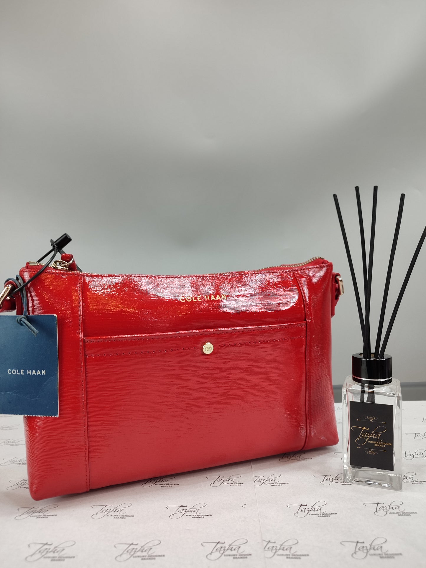 Cole Haan Red Leather Crossbody Bag