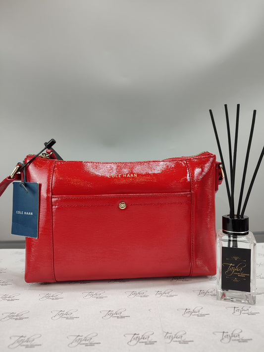 Cole Haan Red Leather Crossbody Bag