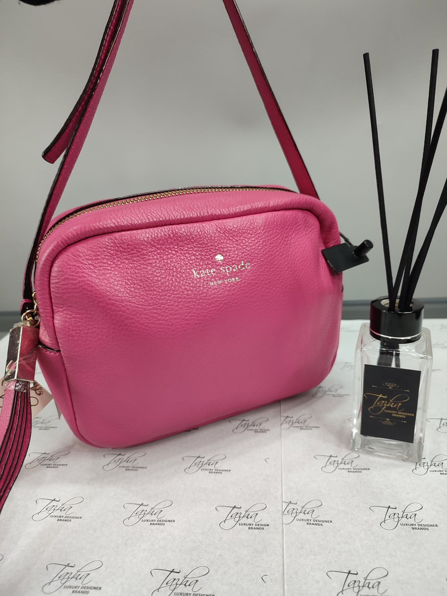 Kate Spade Pink NY Grey Street Mindy Leather