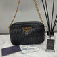 Prada 1BH112 Nappa 2 Way Bag Gold Chain