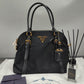 Tessuto and Saffiano Leather 1BB013 Black Nylon Satchel