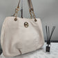 Michael Kors White Gold Leather Shoulder Bag