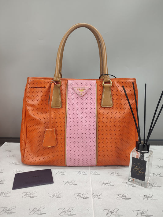 Prada Tricolor Saffiano Hand Bag