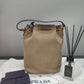 Brown Canvas Jacquard Logo Convertible Small Bucket Bag 1BH038