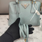 Prada Saffiano Lux Astrale Dome Satchel Bag