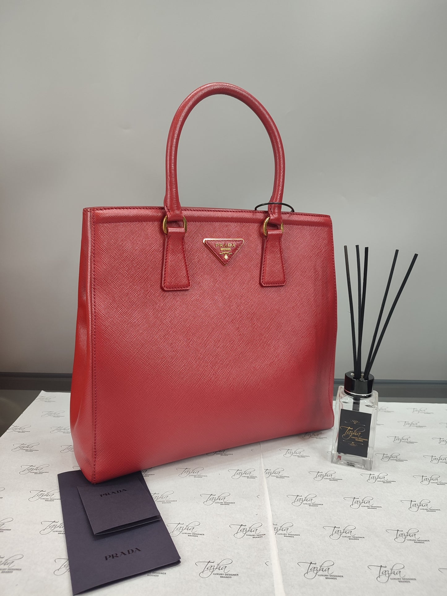 Prada Saffiano 2 Way Tote Bag