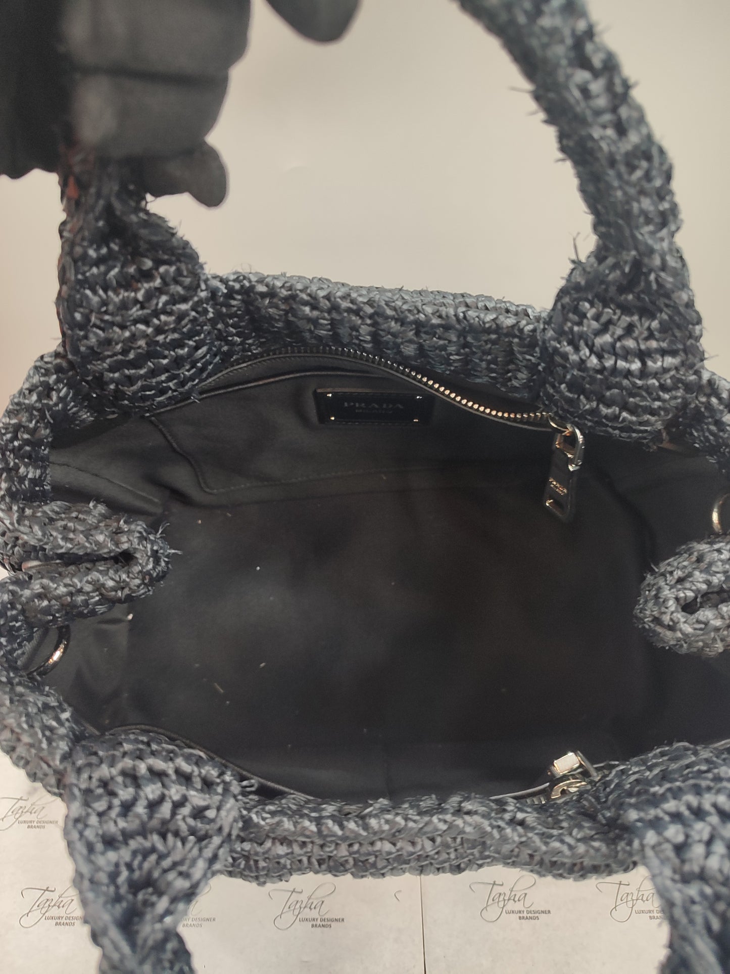 Prada BN2889 Raffia Hand Bag