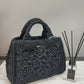 Prada BN2889 Raffia Hand Bag