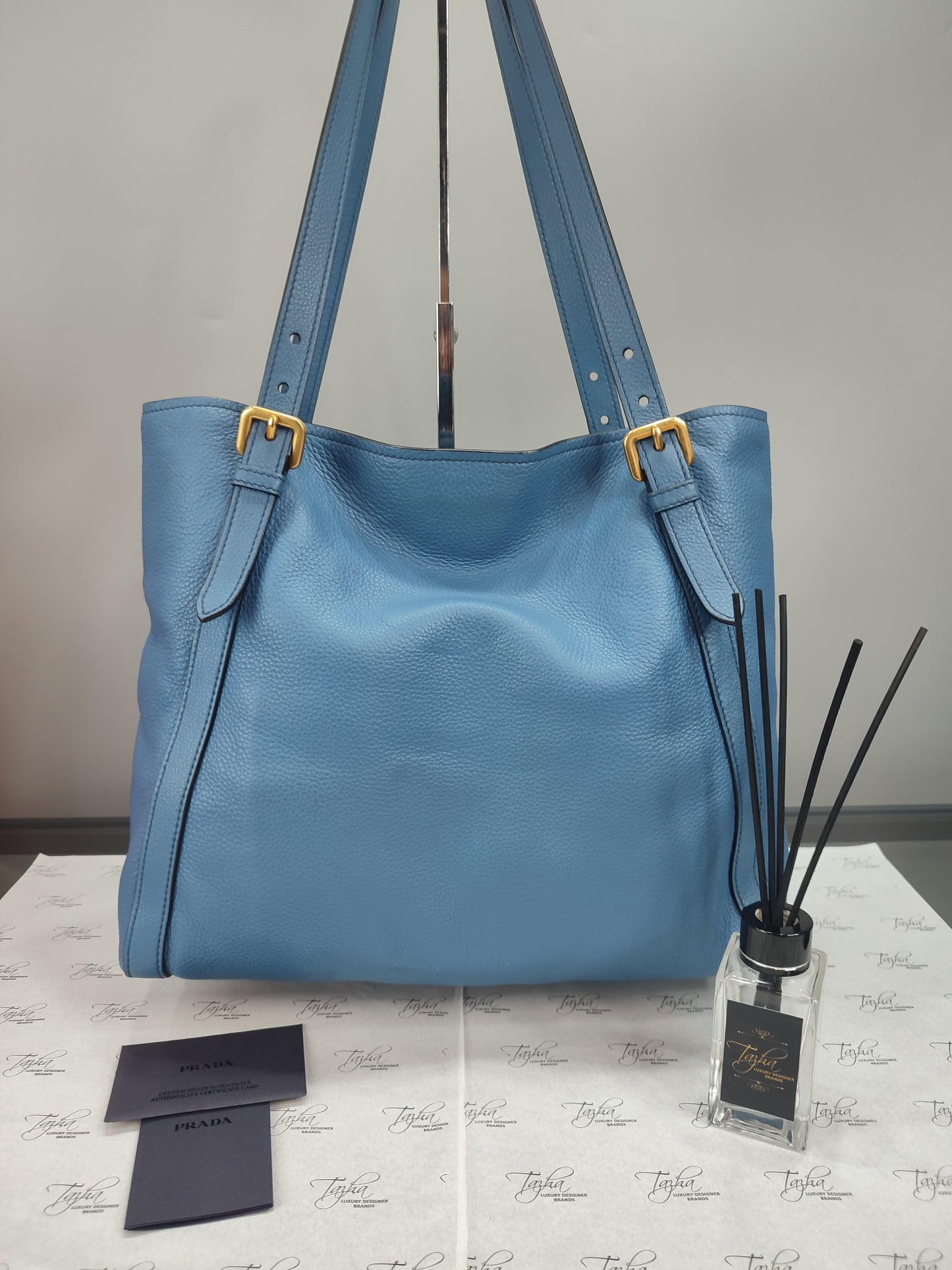 Prada 1BG064 Cobalto Shoulder Bag