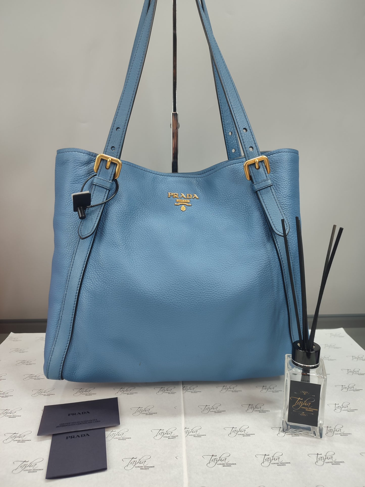 Prada 1BG064 Cobalto Shoulder Bag