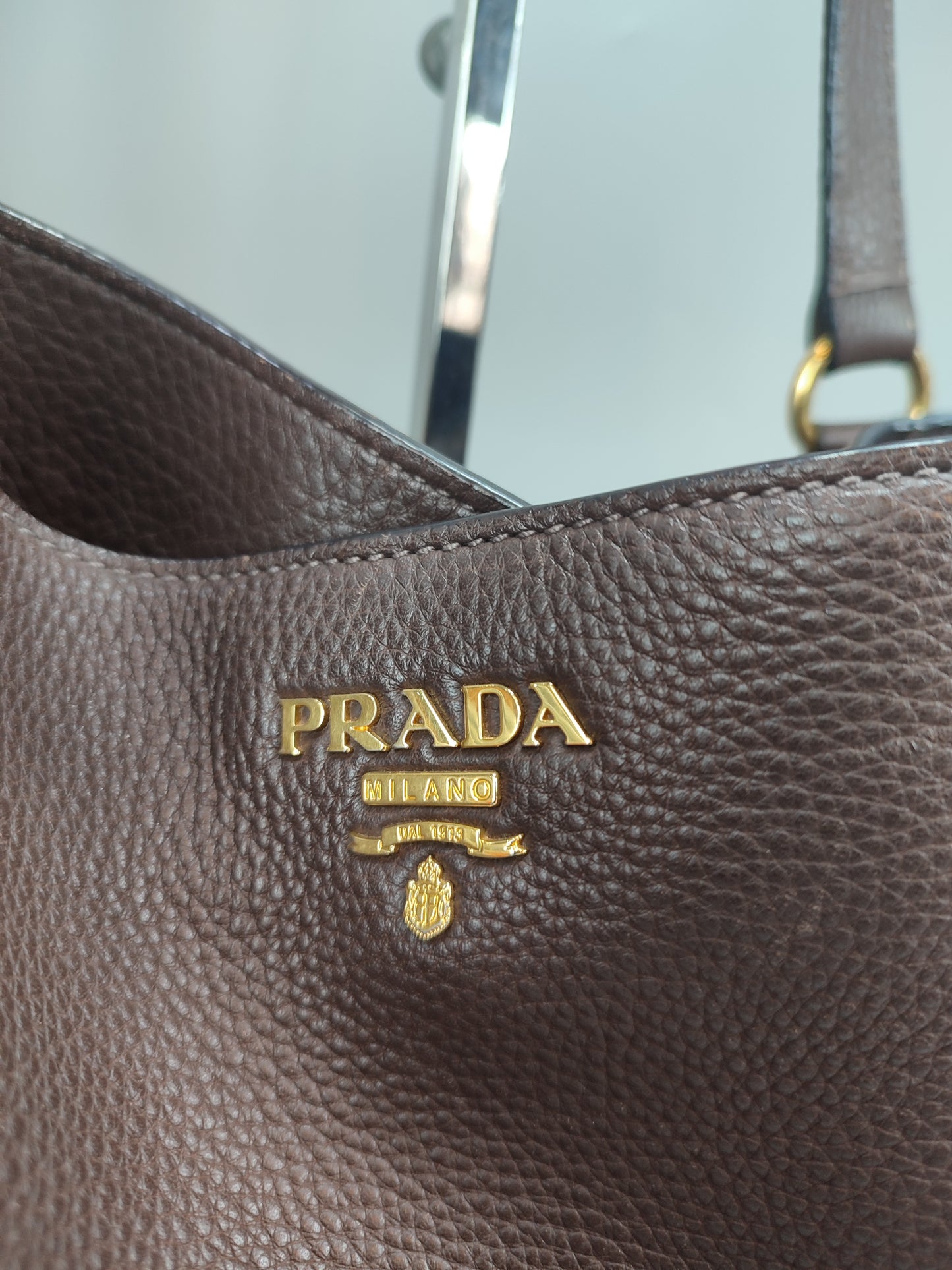 Prada Vitello Side Pocket Tote Bag