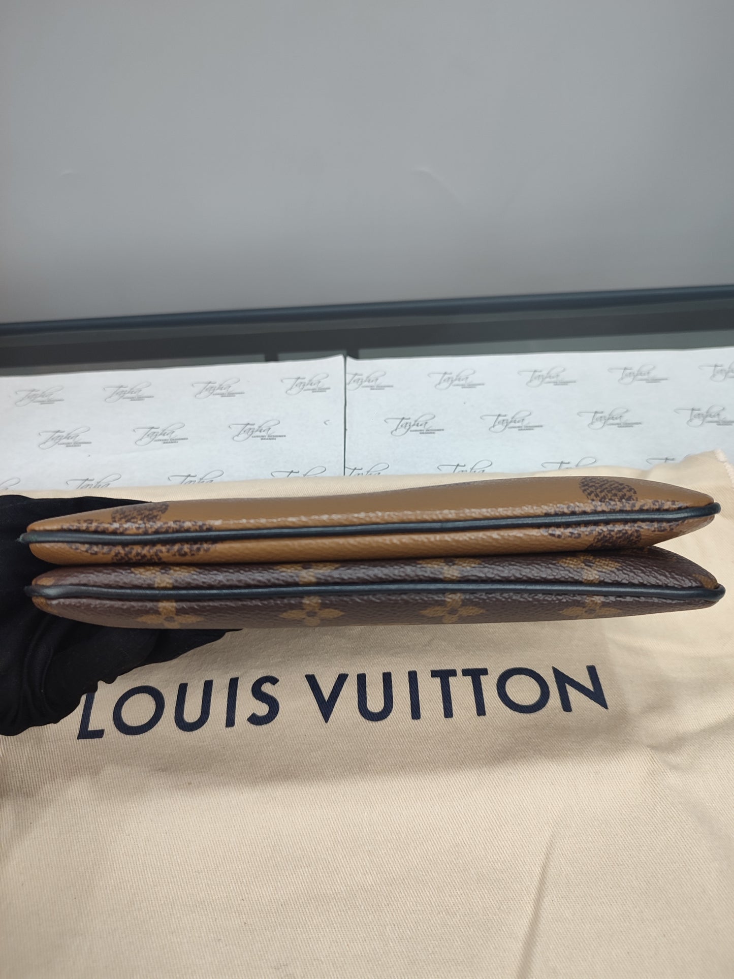 Louis Vuitton Double Zip Pochette Reverse Crossbody Bag