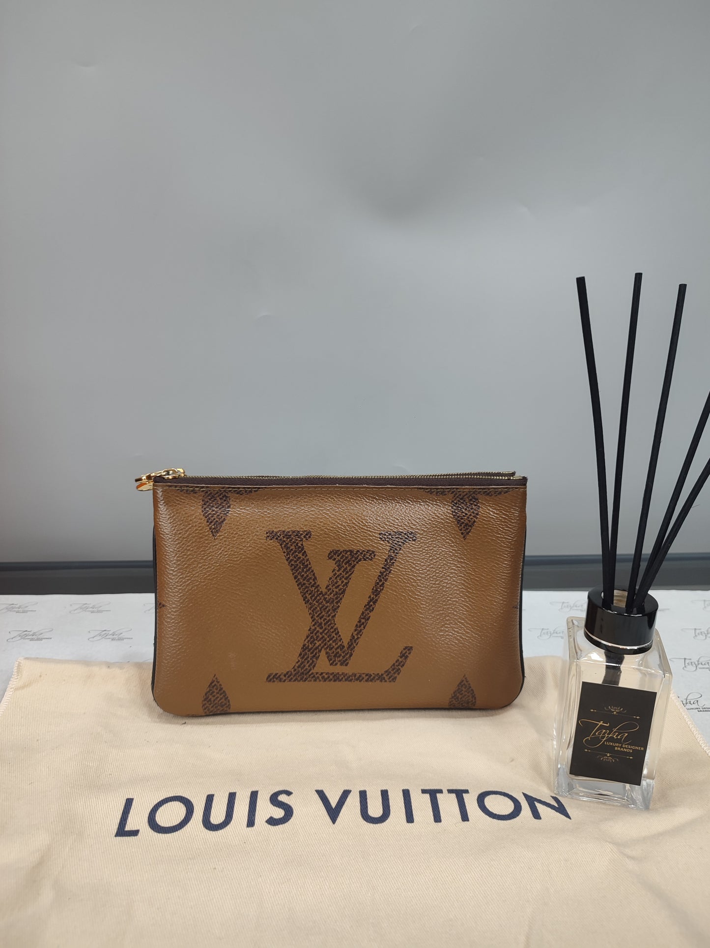 Louis Vuitton Double Zip Pochette Reverse Crossbody Bag