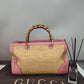 Gucci Bamboo Straw Tote Bag