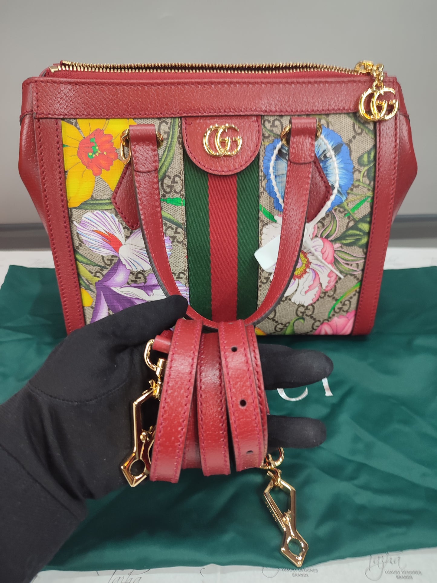 Gucci Ophidia GG Floral Small Tote Bag