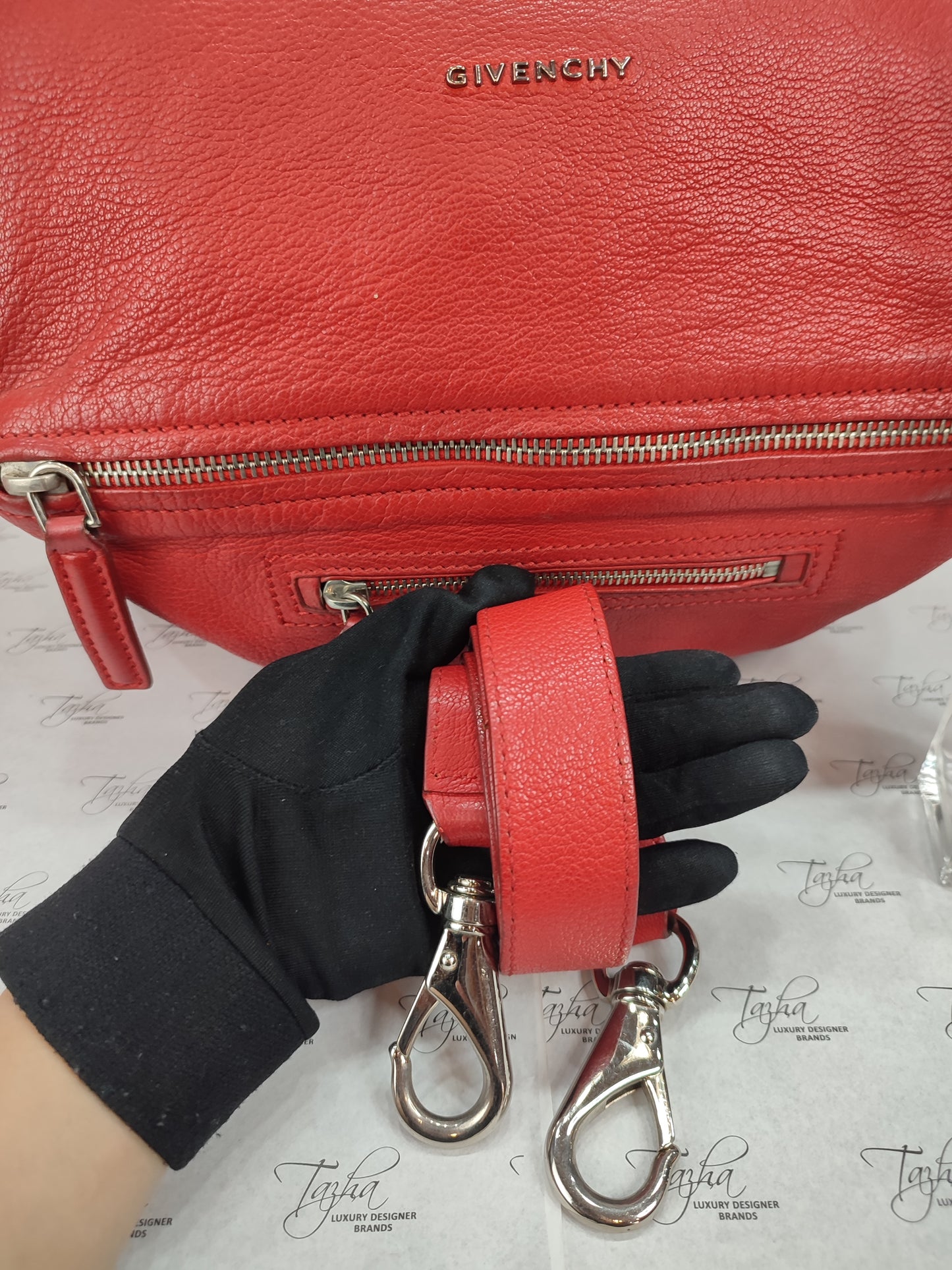 Givenchy Pandora Red Medium Goatskin Bag