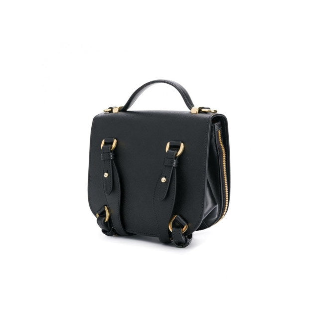 Odette Flap Black Ladies Backpack 1BZ046